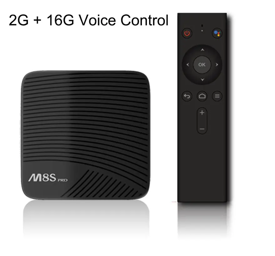 Voice Remote Control DDR4 Android tv Box Mecool M8S Pro Amlogic S912 Восьмиядерный 2 Гб 16 Гб 2,4G/5G WiFi BT 4,1 Airplay HD медиаплеер VS t95z plus s912 - Цвет: Voice Remote Control