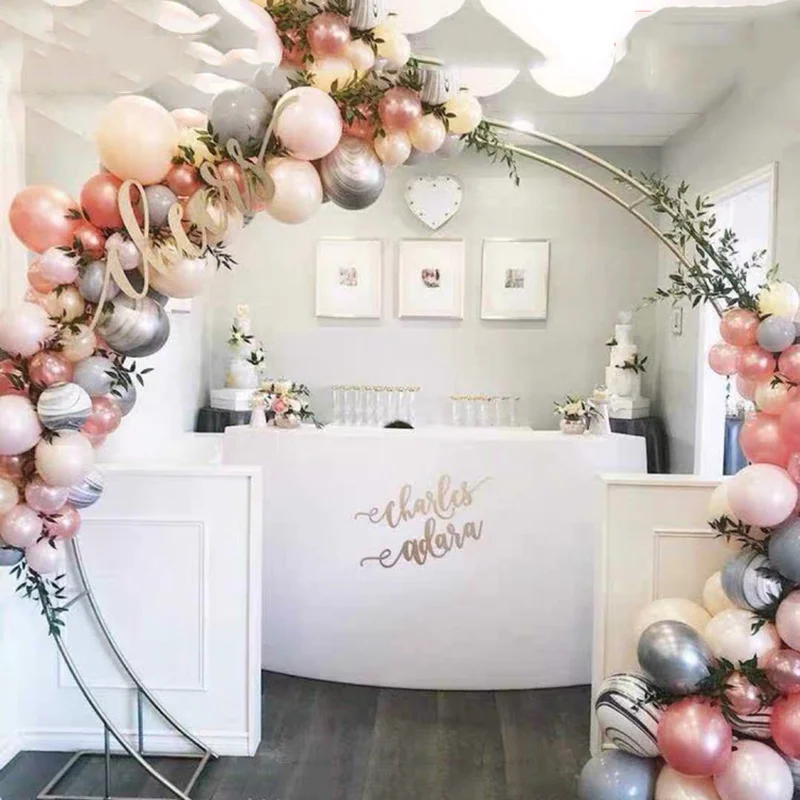 Свадебный фон для фотосъемки с круглым кольцом и арочной рамкой сценические