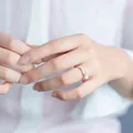 Настоящее 925 пробы серебро звезды геометрической формы регулируемое кольцо минималистский ювелирные изделия вечерние ний подарок