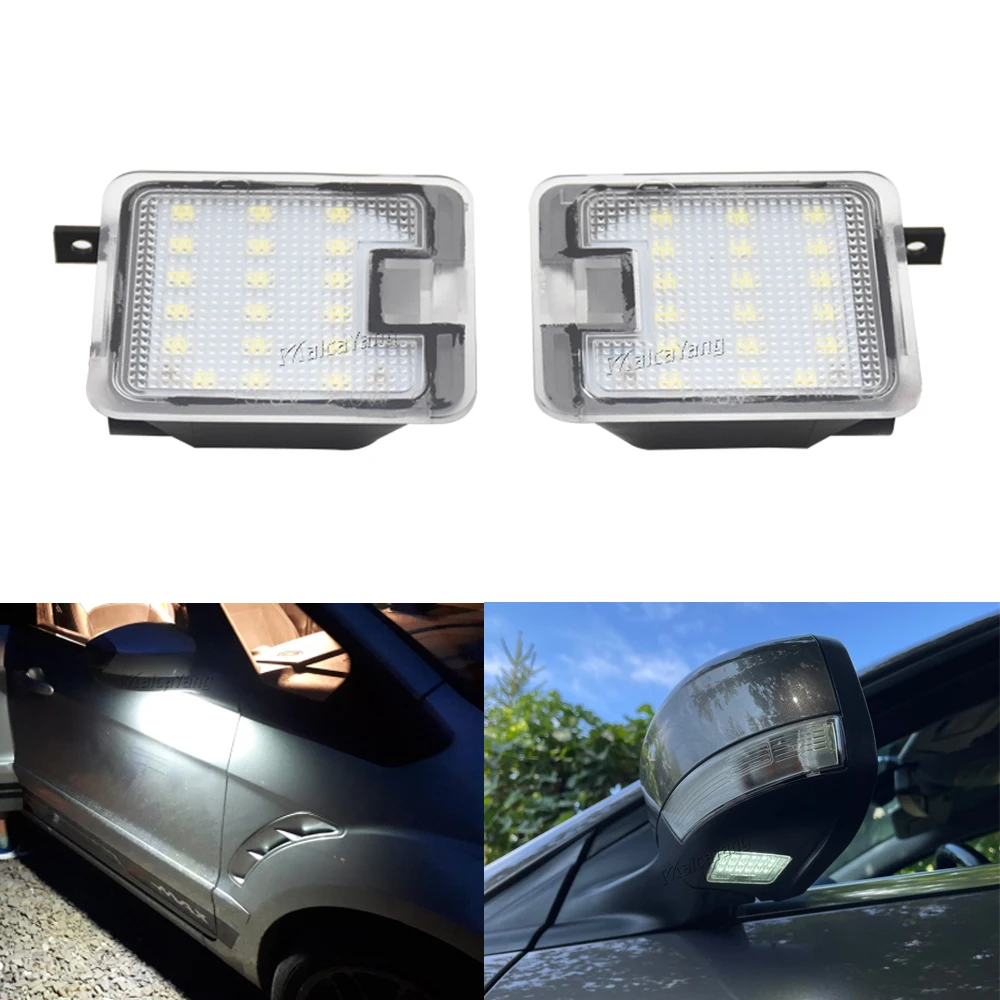 

2x For Ford Focus MK3 MK2 Mondeo MKIV MKV Kuga C-Max Escape S-Max LED Side Rearview Mirror Floor Ground Lamp Puddle Light