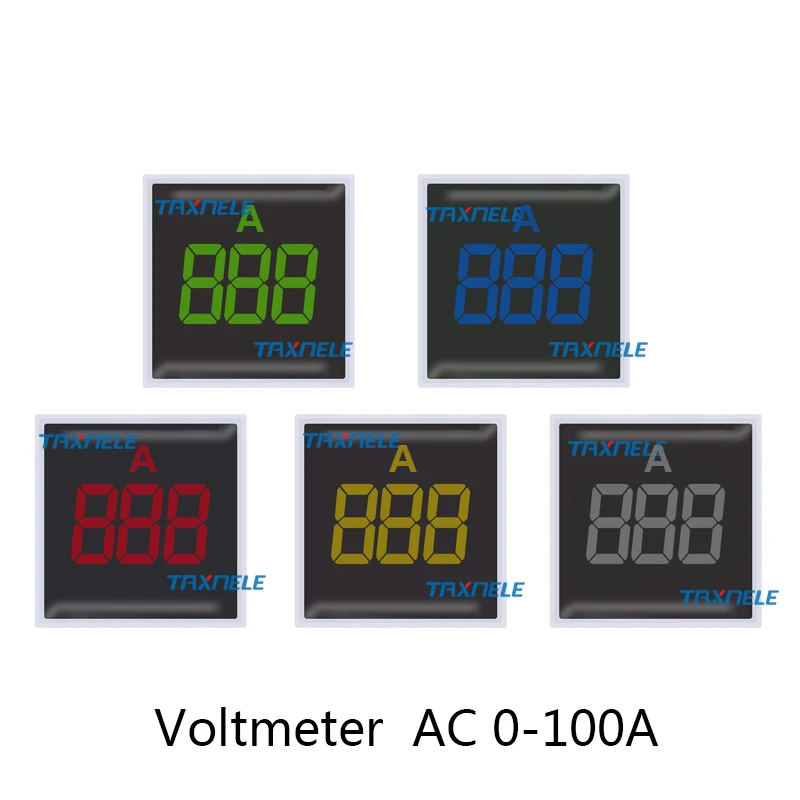 Ammeter 22 мм цифровой дисплей круглый квадратный двойной вольтметр амперметр ампер Ток Напряжение Герц частотомер Светодиодный светильник сигнала lndicator - Цвет: Ammeter