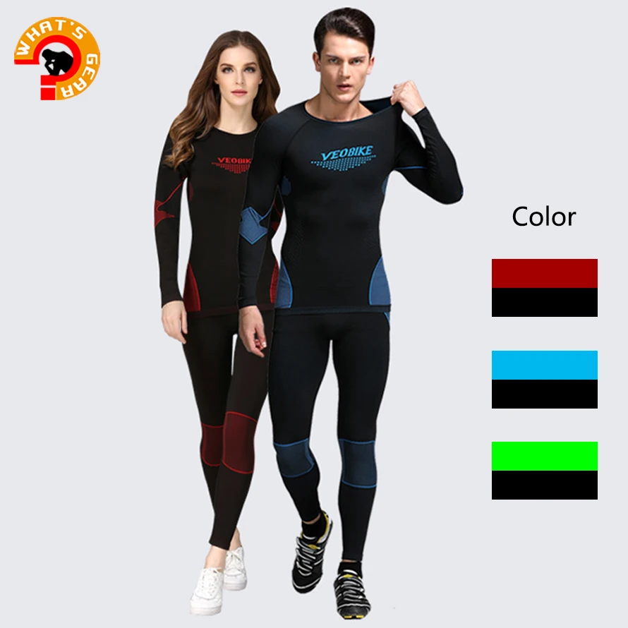 

Functional Bamboo charcoal Fabric Seamless Cycling Underwear Winter Keep Warm Ski/Run Sport Thermal Underwear Suit For Men/Women