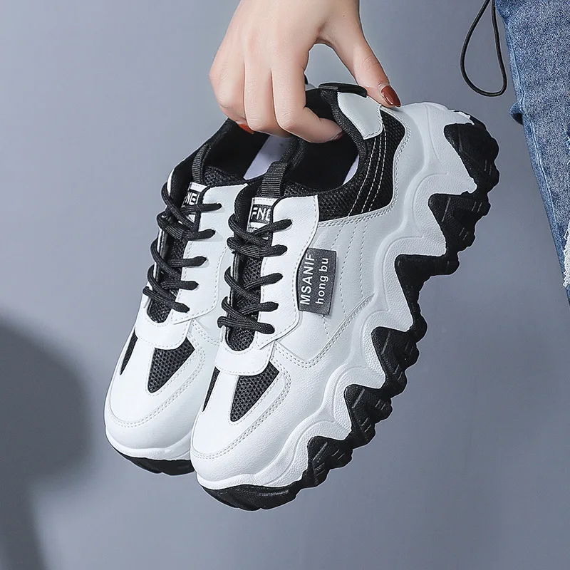 Кроссовки женские сетчатые легкие Вулканизированная подошва плоская модная