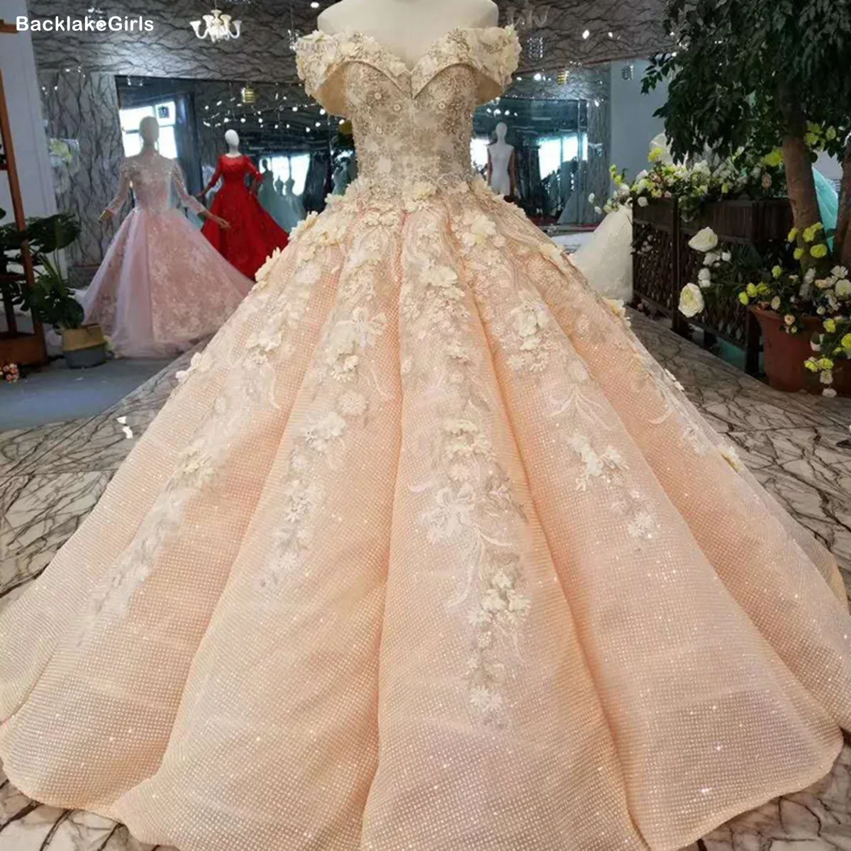 Платье для выпускного вечера девочек милое бальное платье с открытыми плечами