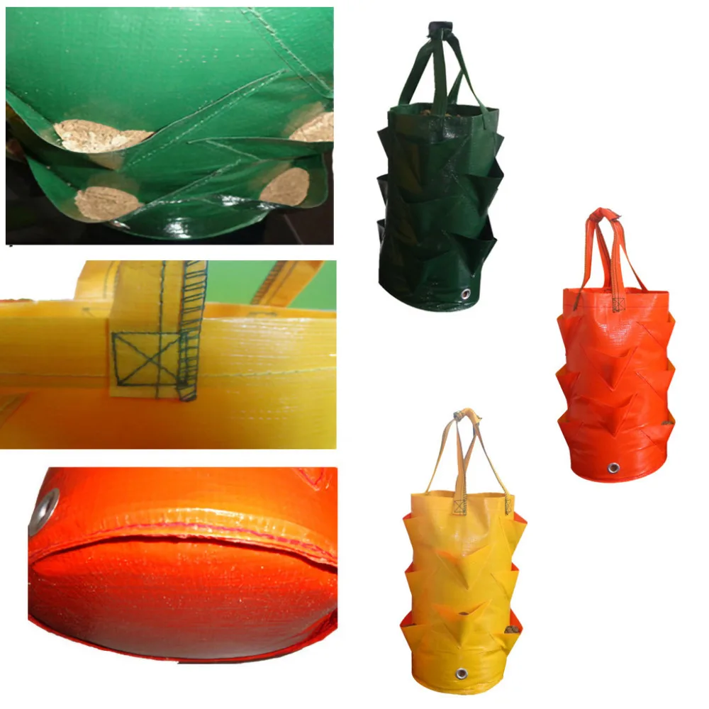 

Grow Planter Pouch Root Bonsai Plant Pot Garden Supplies Strawberry Planting Growing Bag 3 Gallons Multi-mouth Container Bags