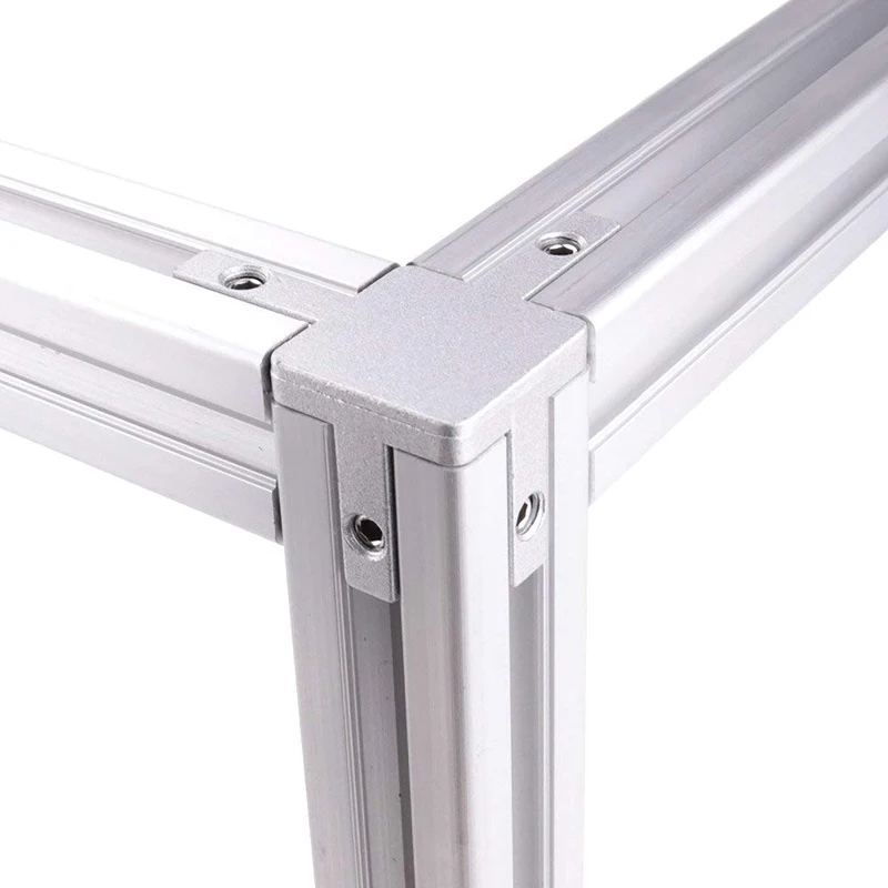100Pcs/Lot L type 3-dimensional bracket 2020 Concealed 3-way corner connector EU standard 20 series Aluminum Profile parts