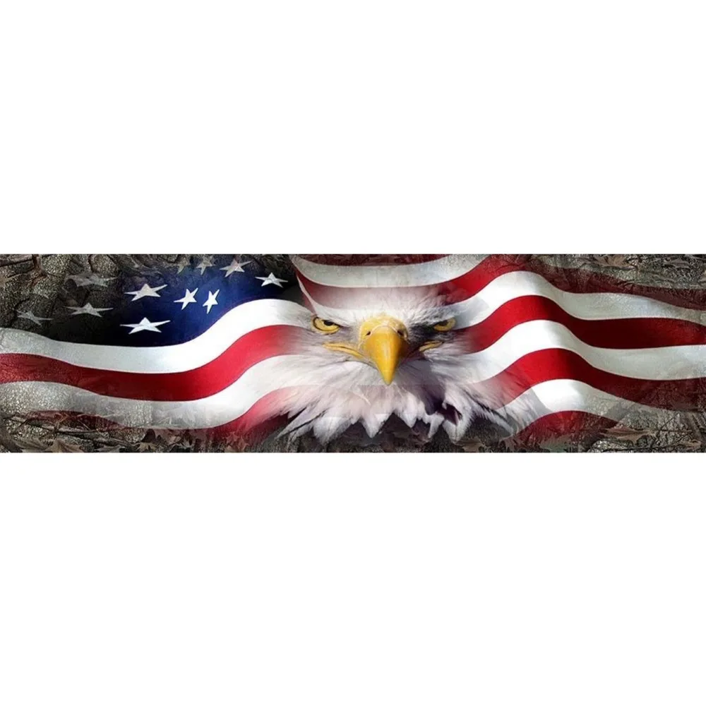 

New 65" x 22" American Flag Eagle Rear Window Tint Graphic Decal Wrap Back Truck Tailgate For Most Pick Up Trucks