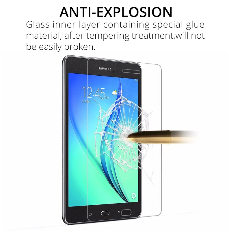 Взрывозащищенное Закаленное Стекло 9H для Samsung Galaxy Tab A T350 T351 T355 8 дюймов прозрачная