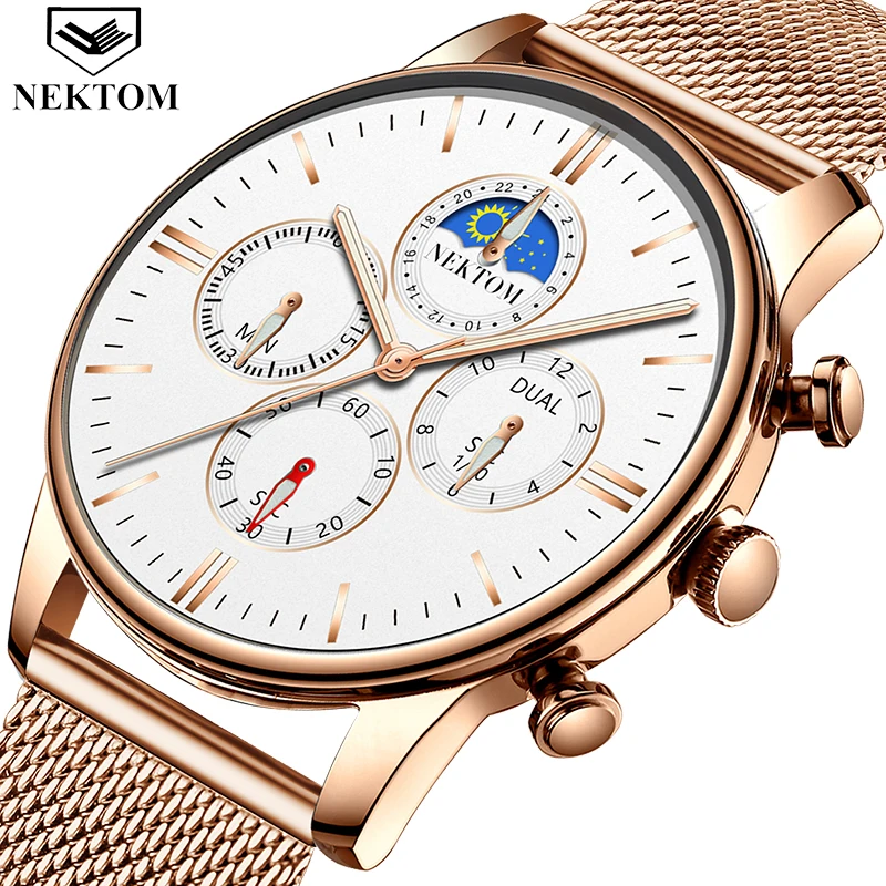 Часы наручные мужские кварцевые брендовые Роскошные водонепроницаемые