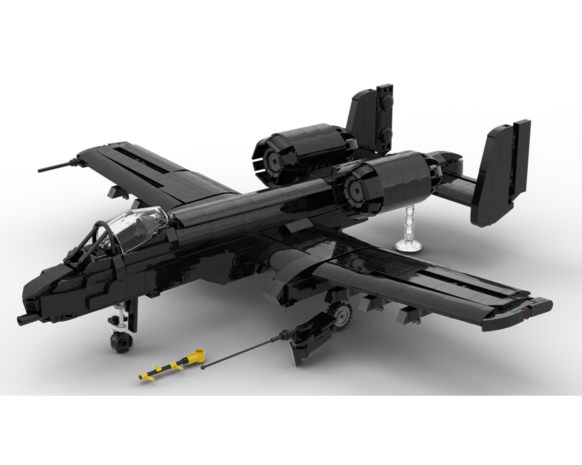 Interstellar small particle creative MOC building block A-10 boar fighter assembled toy airplane model boy's birthday gift | Игрушки и