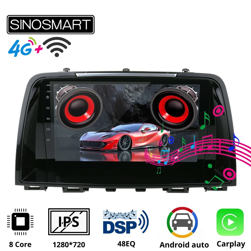 SINOSMART поддержка Bose Audio Factory OEM камера/4G LTE автомобильный навигационный GPS плеер для