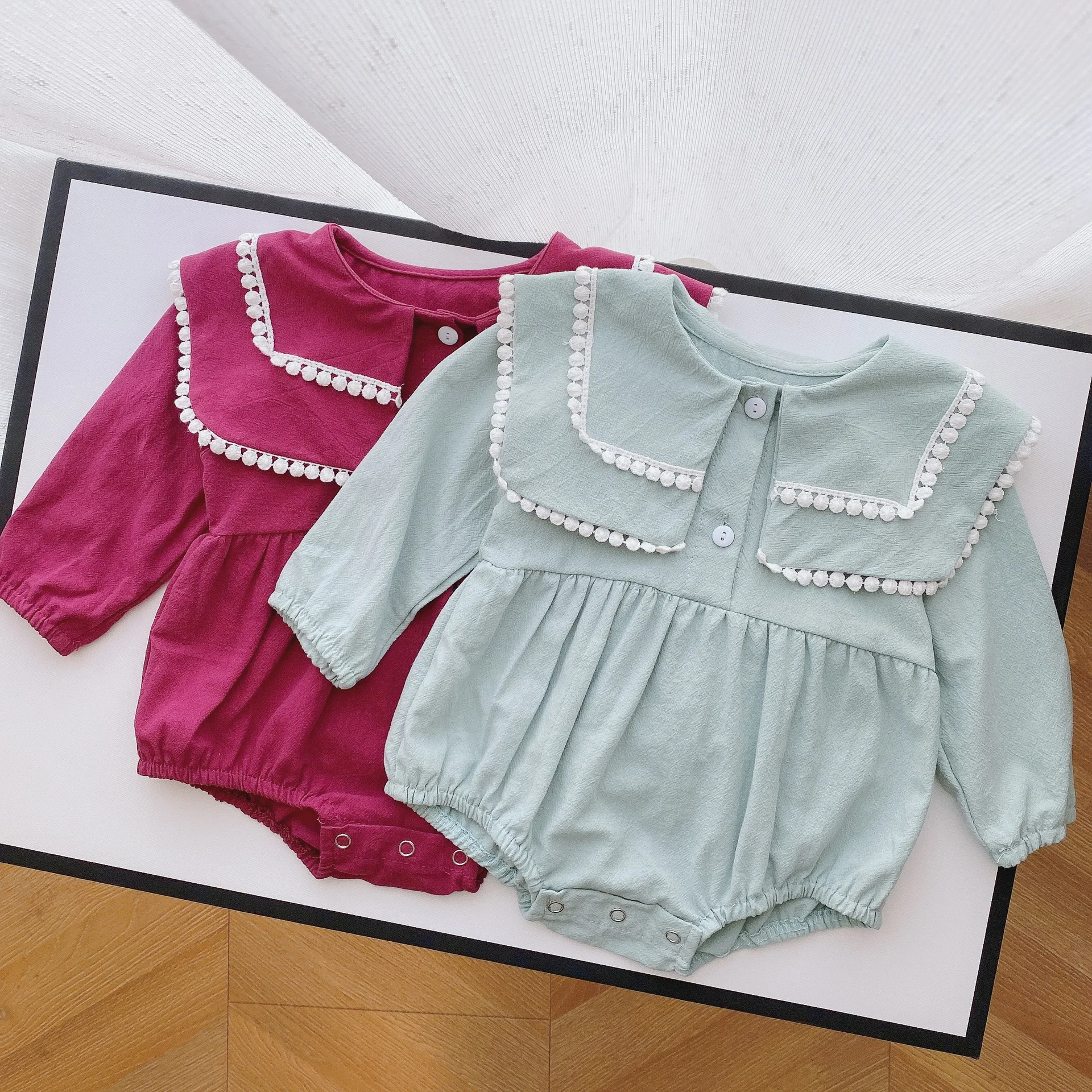 WLG/комплект одежды для девочек Одежда малышей Сезон весна-осень Цвет зеленый