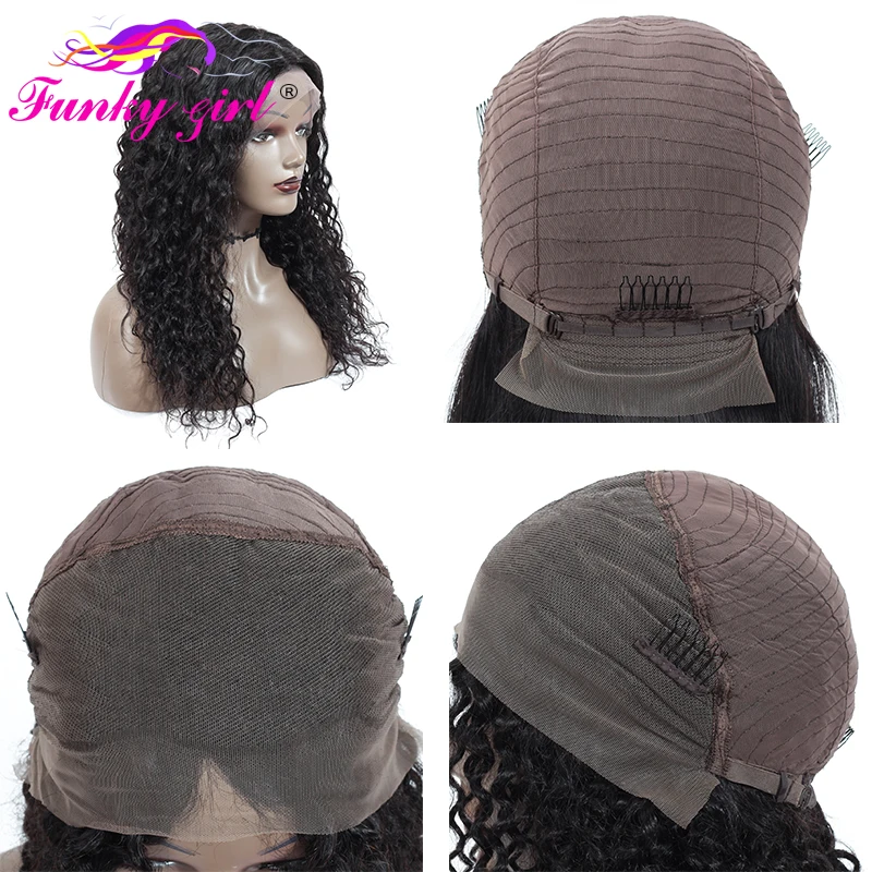 Funky Girl парики из натуральных волос на кружеве для черных женщин бразильский