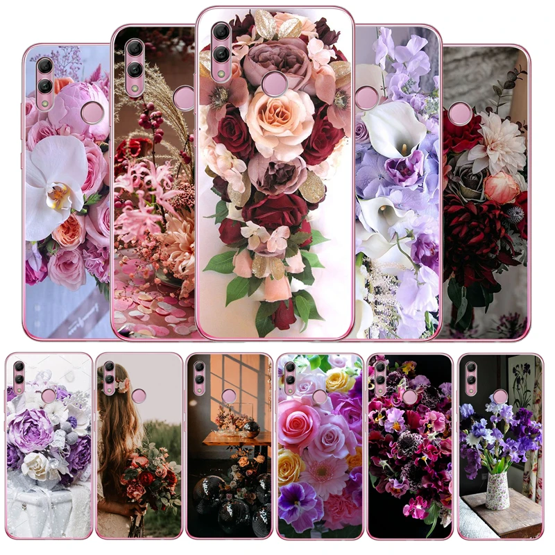 Элегантный розовый фиолетовый пион на ТПУ Мягкий силиконовый чехол для телефона