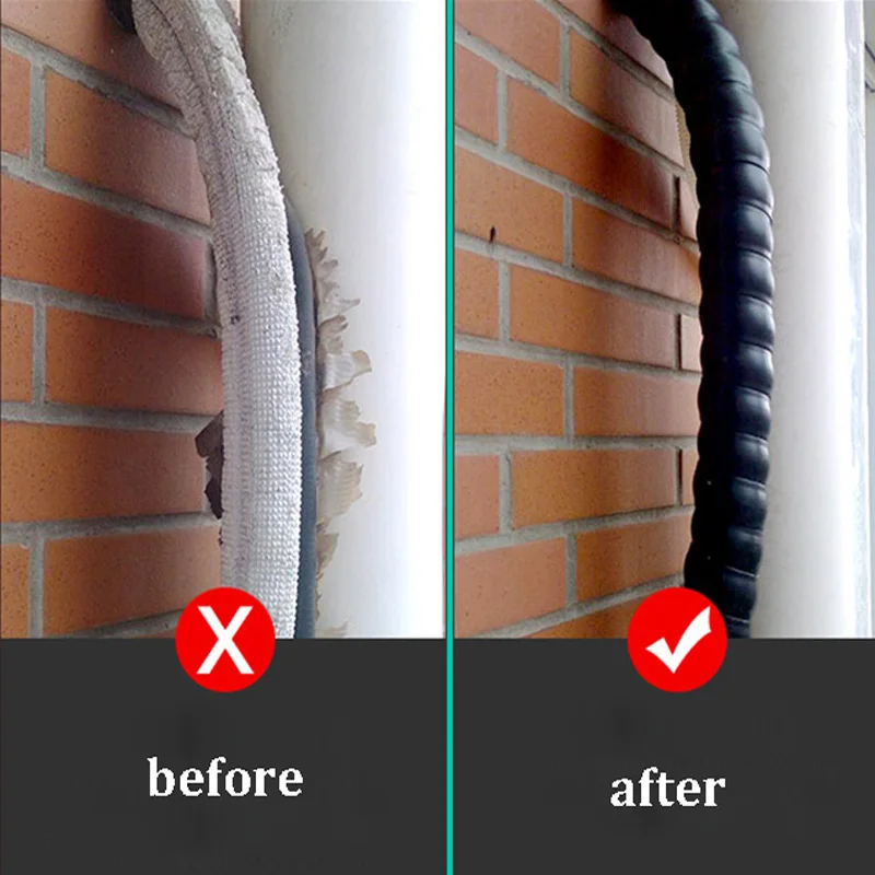 Спиральная обмотка кабеля 28 мм 2 м обмоточная труба для домашнего и машинного