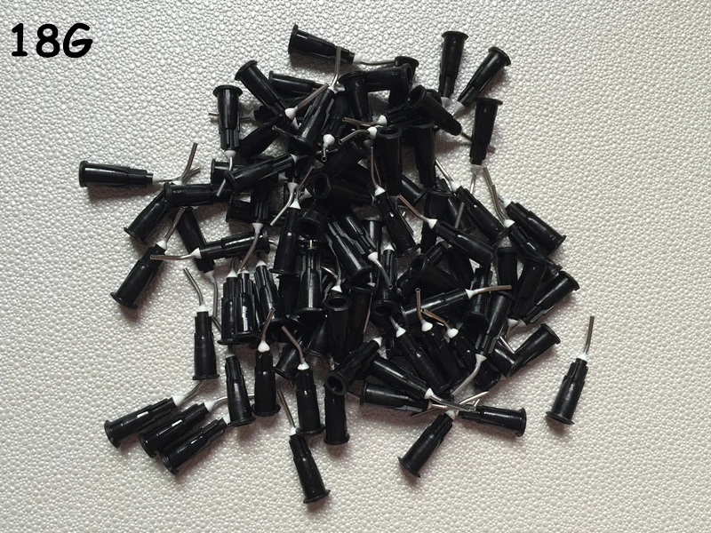 

100 Pcs Dental Pre Bent Flow Needle Tips 18 Gauge SEALANT CEMENT Black