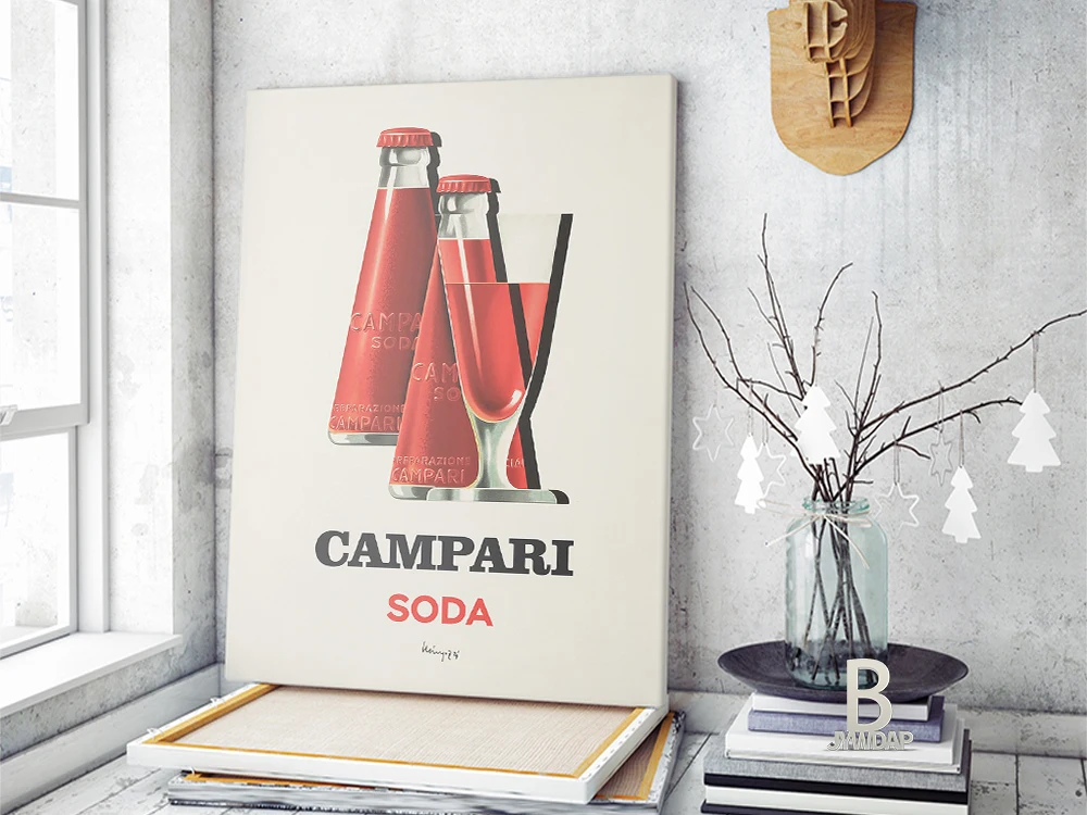 Постеры Campari с напитками винтажная итальянская Картина на холсте художественные