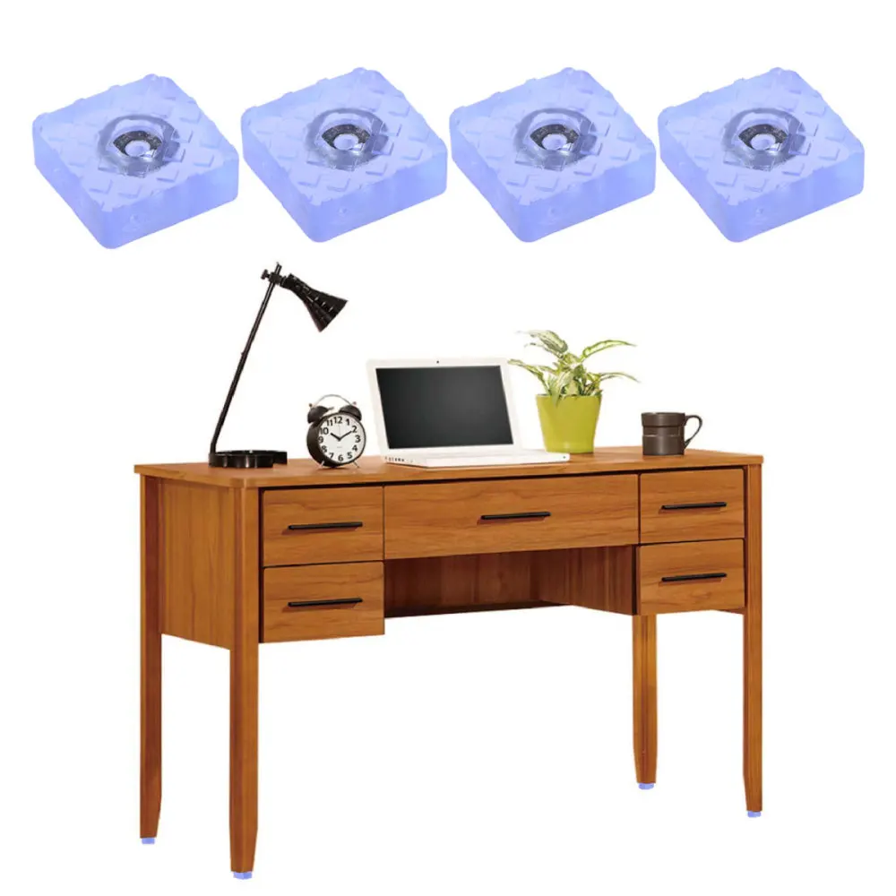 

16pcs Square Furniture Pads Floor Protectors Surface Protection for Chair Table Sofa Couch Leg Caps Non Furniture Grippers (Clea