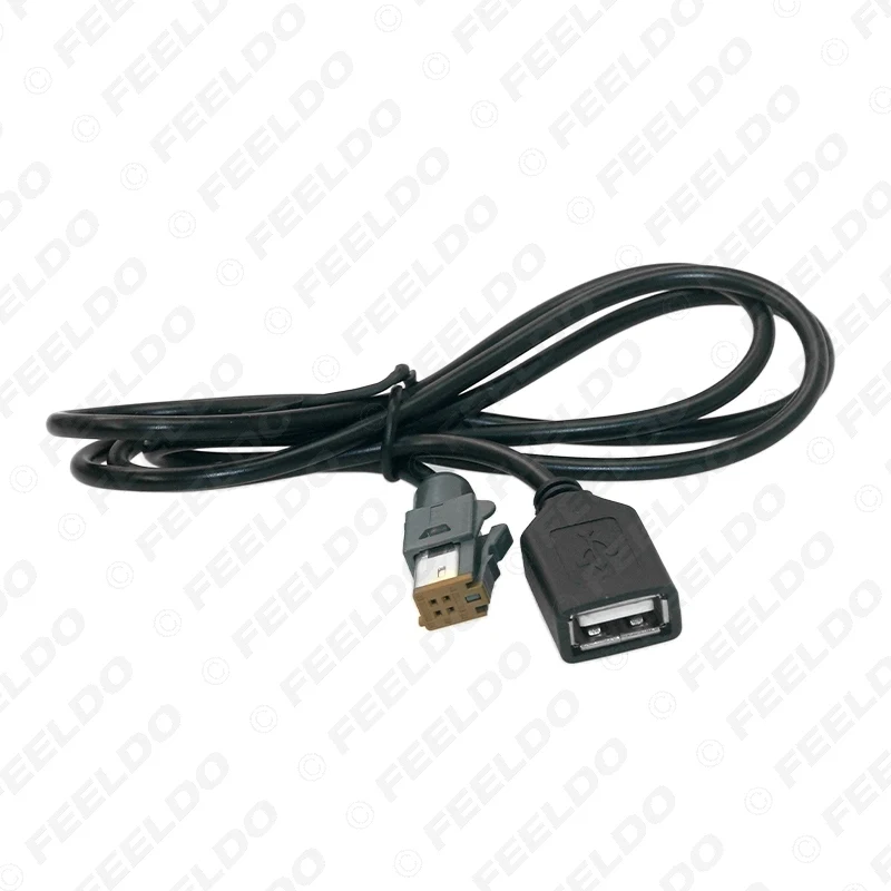 LEEWA 15 шт. автомобильный аудио гнездовой USB кабель AUX In адаптер 4 контактный разъем