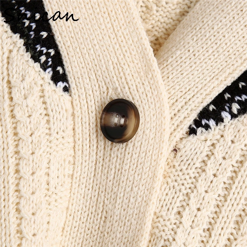 

Snican Solid Striped Fashion Spring Women Cardigan Crop Tops Za 2021 Long Sleeve V Neck Casual Outwear Female Sweater Kardigan