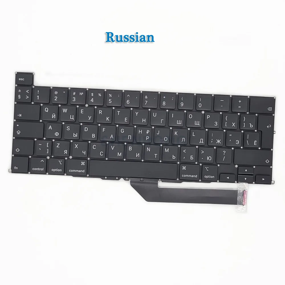 2019 год A2141 клавиатура US UK RU FR SP турецкий GER Arabic для Macbook Pro Retina 16 &quotвинты ноутбука +