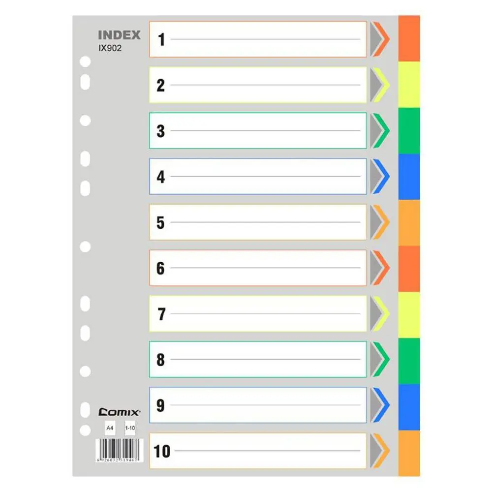 Index Sheets File Dividers Subject A4 Set Office Premium Punched Stationery | Канцтовары для офиса и дома