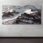 Ручная роспись маслом на холсте, нож, пейзаж, Снежная гора, картина маслом, настенные картины, домашнее украшение для гостиной