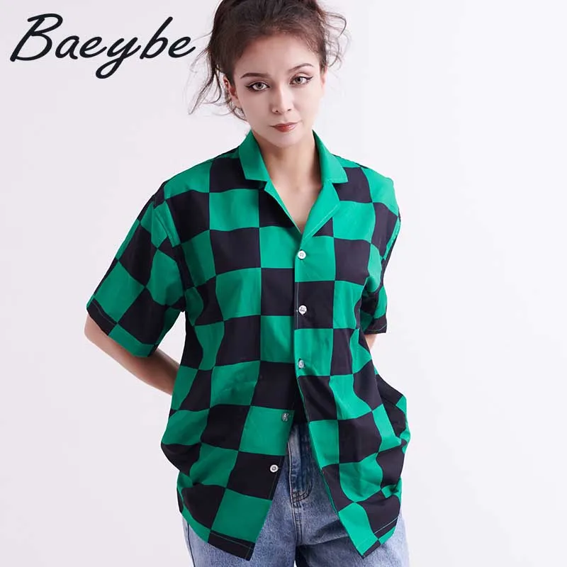 

Women's Clothing Summer Man Hawaiian Shirts Couple Plus Size Casual Blouses Turn-Down Collar Homewear 2021 Unisex Streetwear