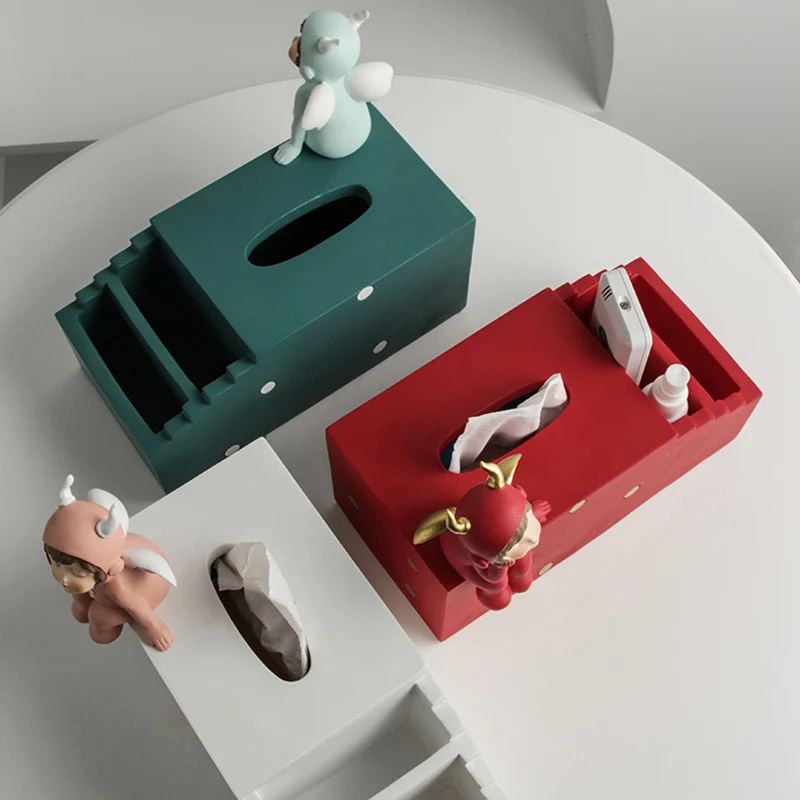 

Napkin Box Light Luxury Style Creative Multifunctional Living Room Household Tea Table Place Storage Boxes