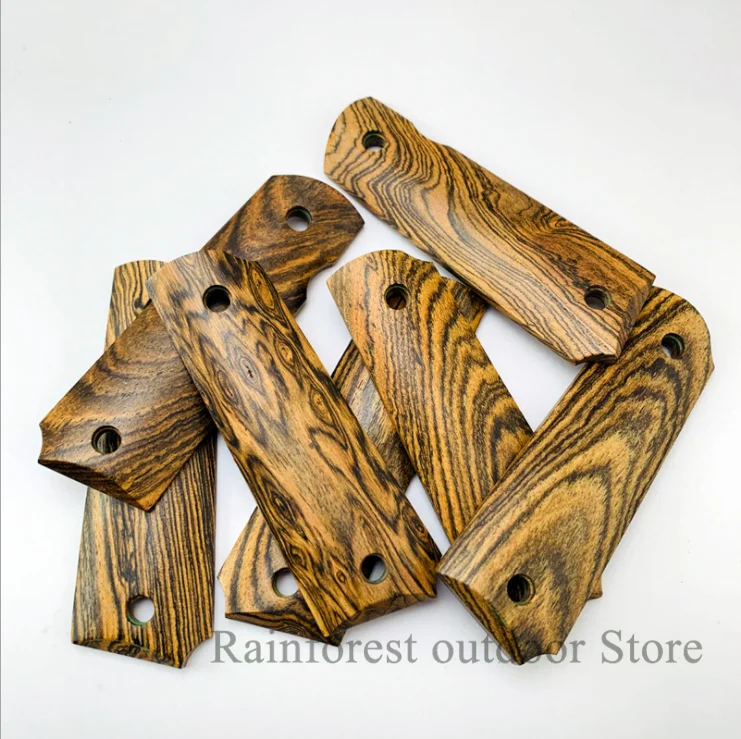 

TOtrait Colt 1911 Grips Gold ebony Wood Handle Full Size 1911 Accessories CNC Gold ebony Wood Handle material