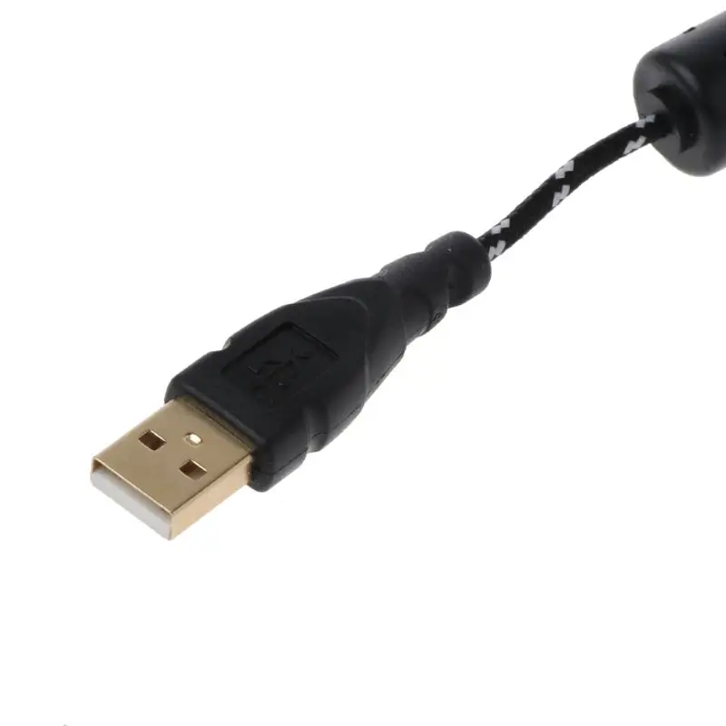 Позолоченный прочный нейлоновый Плетеный usb кабель для оптической мыши Microsoft IO1.1