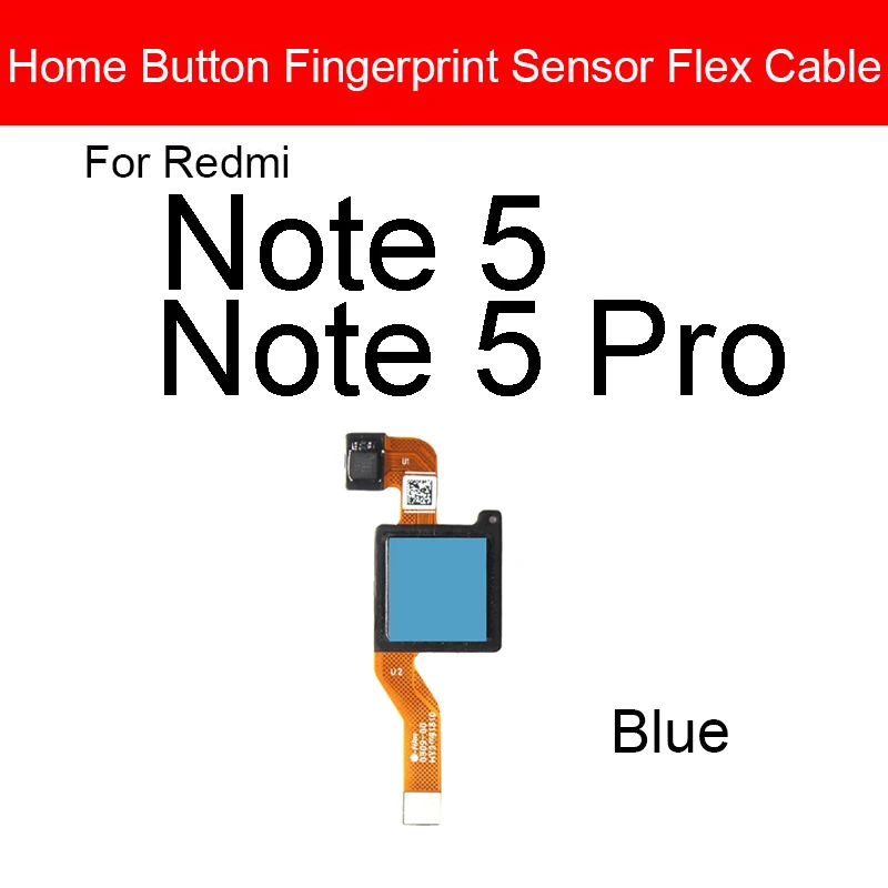 

Fingerprint Sensor Home Button Flex Cable For Xiaomi Redmi Note 5 Pro 5Pro Menu Touch Sensor Flex Ribbon Replacement Repair