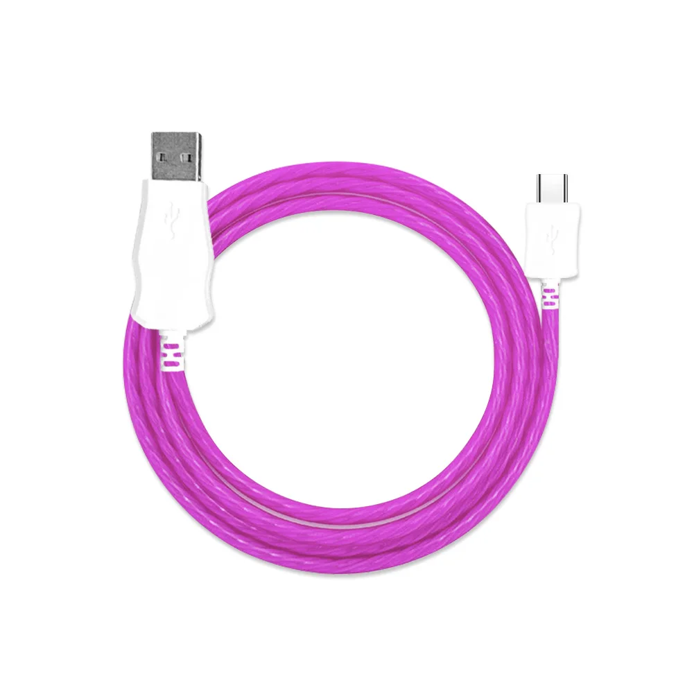 Кабель Micro USB/type C светодиодный светящийся шнур для зарядки и синхронизации данных