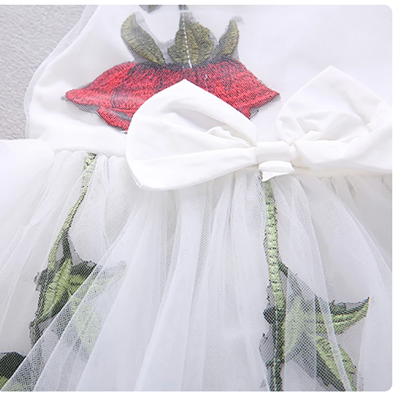 2020 Summer Girls Dresses Baby Clothing Floral Mesh Sleeveless Kids for Toddler Princess Dress New Fashion | Детская одежда и