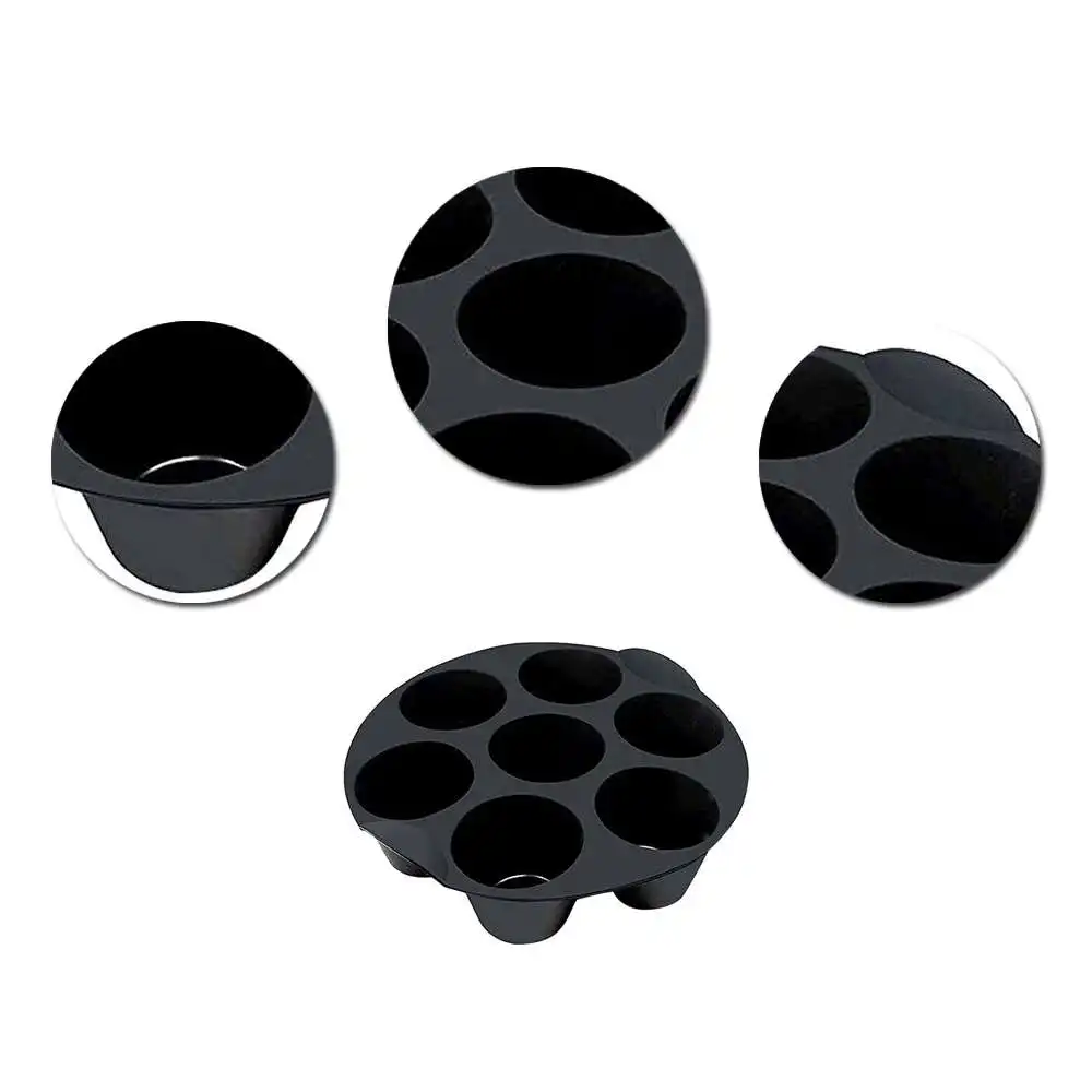 

2PC Silicone Muffin Cake Cup Dish Baking Pan Reusable Air Fryer Accessories Muffin Cups For 3.5-5.8L Kitchen Supplies