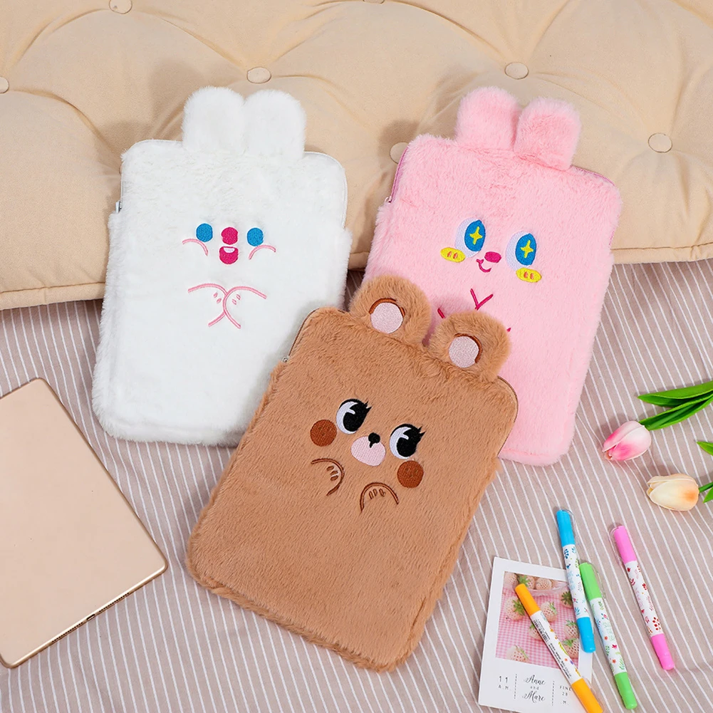 

Cute Laptop Bag Creative Cartoon Bear Tablet Pouch Student Travel Portable Zipper Case Protective Cover Supplies