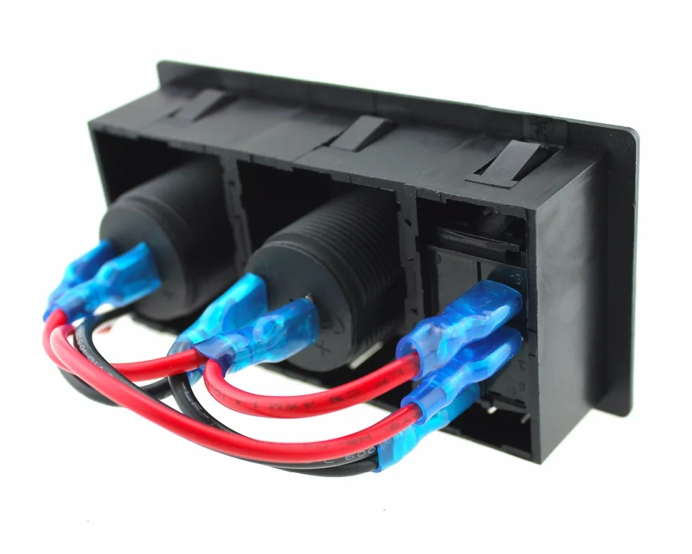 AIZTOSS DC 12 В/24 В светодиодный 3.1A двойной USB зарядное устройство розетка с кулисный