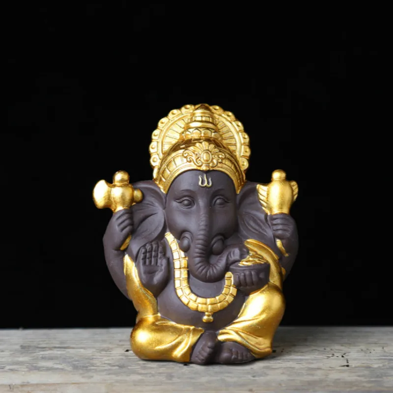 Керамический слон Бог сундук статуя индийского Бога скульптура тайского Будды