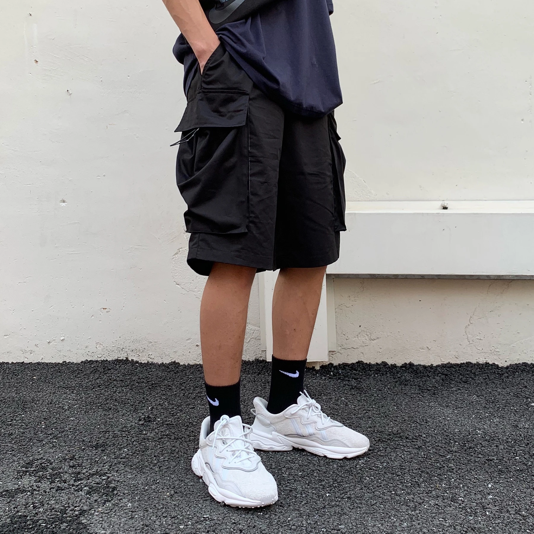 

Jogger Jogger Shorts Athletic Casual Summer Loose Black Cargo Shorts Workout Pantalones De Hombre Fitness Sweatpants BD50CS