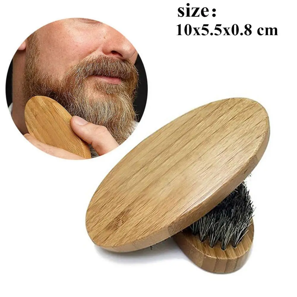 

Men Boar Bristle Beard Mustache Combs Hair Brush Wood Handle Boar Mustache Styling Detangling Straightener For Facial Beard Comb