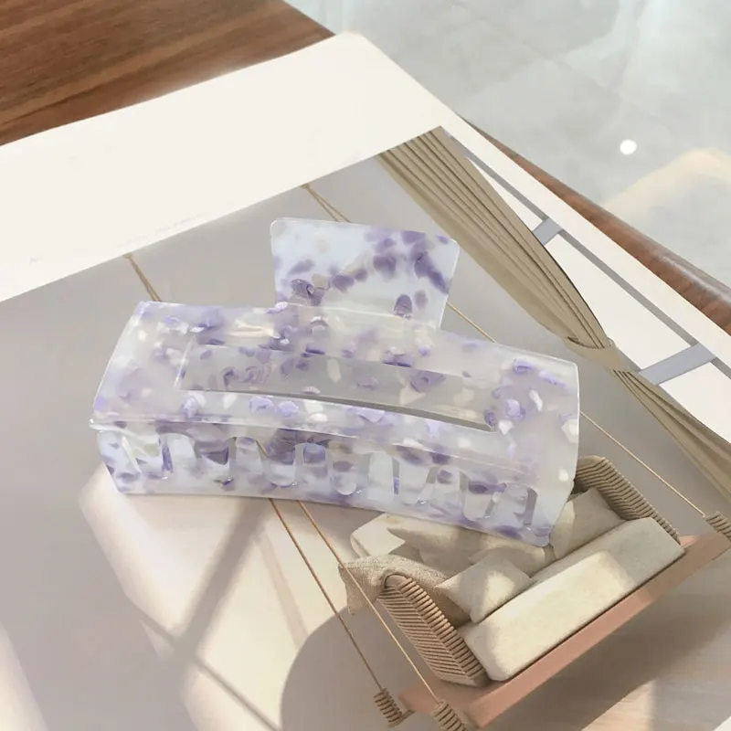 

Korean Rectangle Acrylic Marble Hair Claws Headwear Acetate Hair Clip Hairpins for Women Girls Hair Crab Clamp Hair Accessories