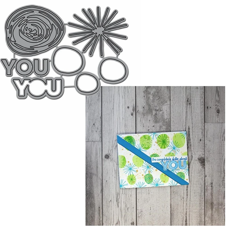 

Flowers Petal Leaf Mixed Shape Metal Cutting Dies Stencils Word YOU For DIY Craft Paper Cards Album Scrapbooking Making Templat