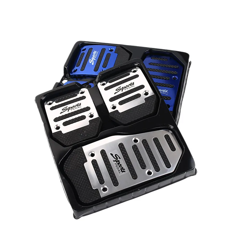 

3pcs/set Universal Non Slip Aluminum Manual Car Pedal Cover Set for Brake Accelerator Thicker