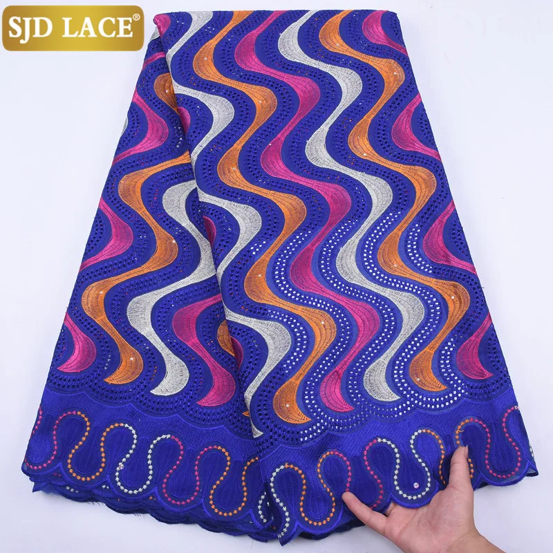 SJD кружевное коричневое Африканское сухое полотно с вышивкой швейцарская вуаль