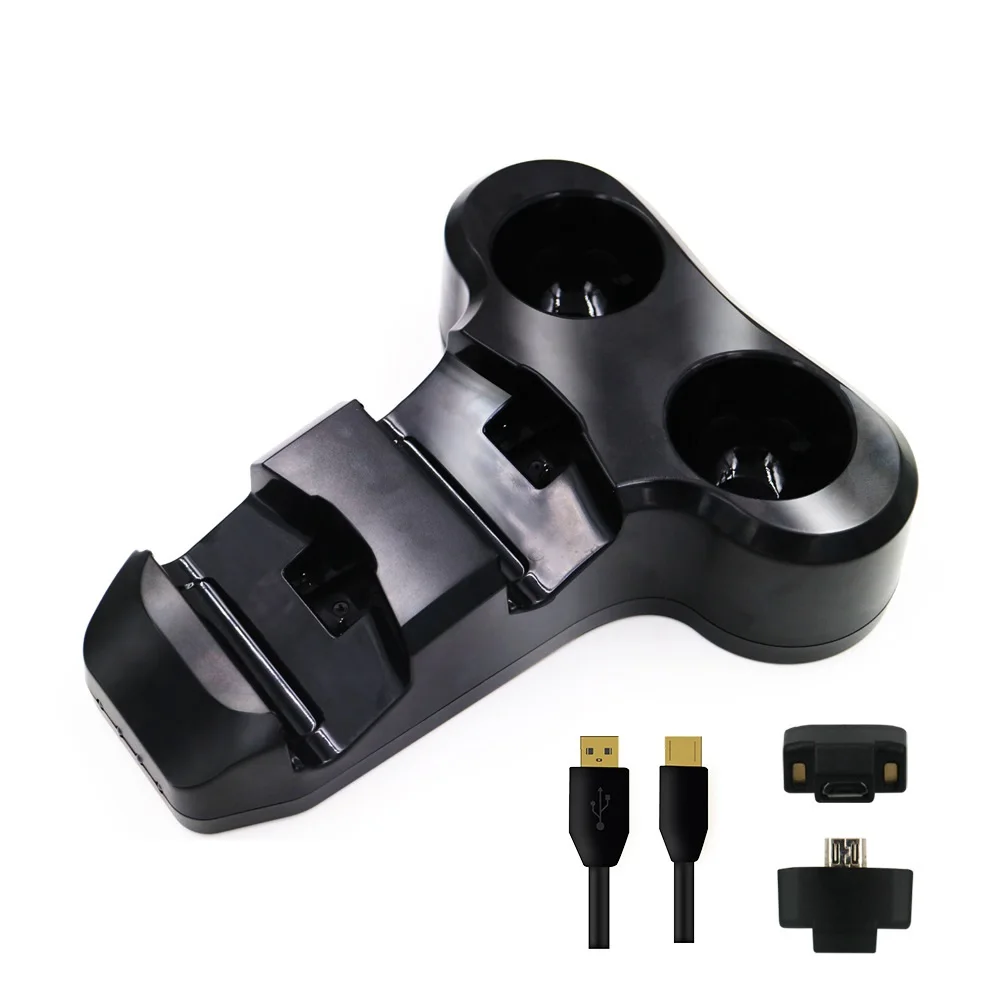 Светодиодный джойстик Quad PS 4 Move Motion VR PSVR зарядное устройство подставка контроллер