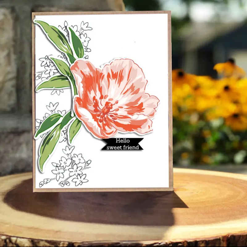 Многослойные штампы для скрапбукинга прозрачные с набором резных штампов