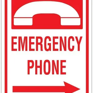 metal tin sign wall decor man cave bar 12 x 8 inches emergency phone with right arrow pub home garden dinning room shop plaqu free global shipping