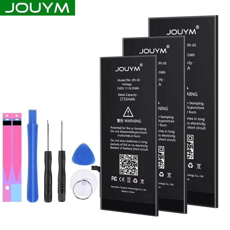 Аккумулятор JOUYM для сотового телефона iPhone 6S 6 7 8 Plus 5S 5 SE 6plus Сменный аккумулятор
