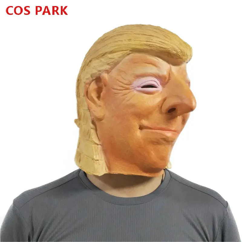 Латексная Маска для Хэллоуина с изображением президента Дональда Трампа золотые