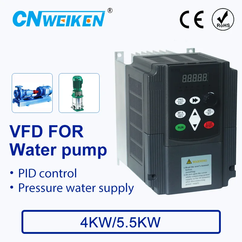 

Water supply controller with constant pressure for pump converter 380V4.0kw/5.5kw ac motor speed controller